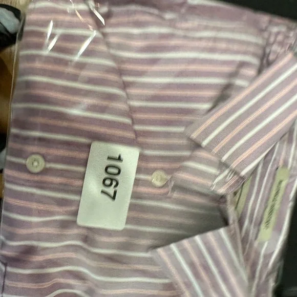 LL Bean Wrinkle Resistant Striped Button Down Shirt Purple Pink White 2X 0JQD5 - Picture 8 of 8